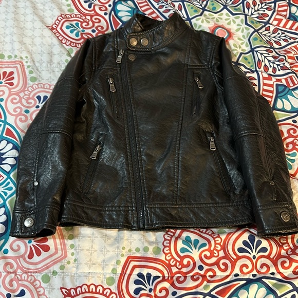EC-Girls’ Urban Republic Faux Moto Leather Jacket Size 7 - Picture 1 of 14